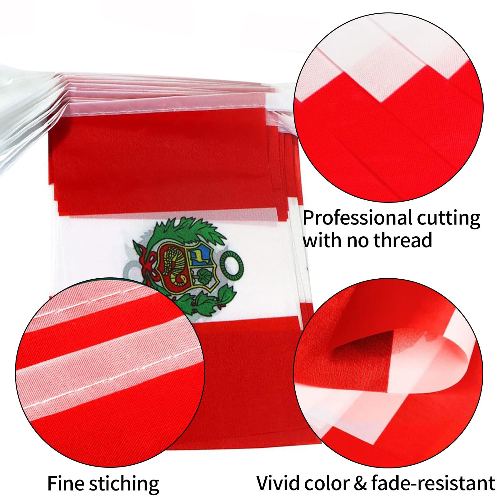 Amazon.com : Peru Flag Peruvian Flag, Small String Peru Flags Mini